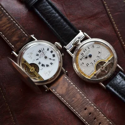 Vintage Rolex pocket watch converted to wristwatch — silver case