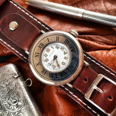 Pocket watch to wristwatch conversion — hunter case antique wristwatch adaptation